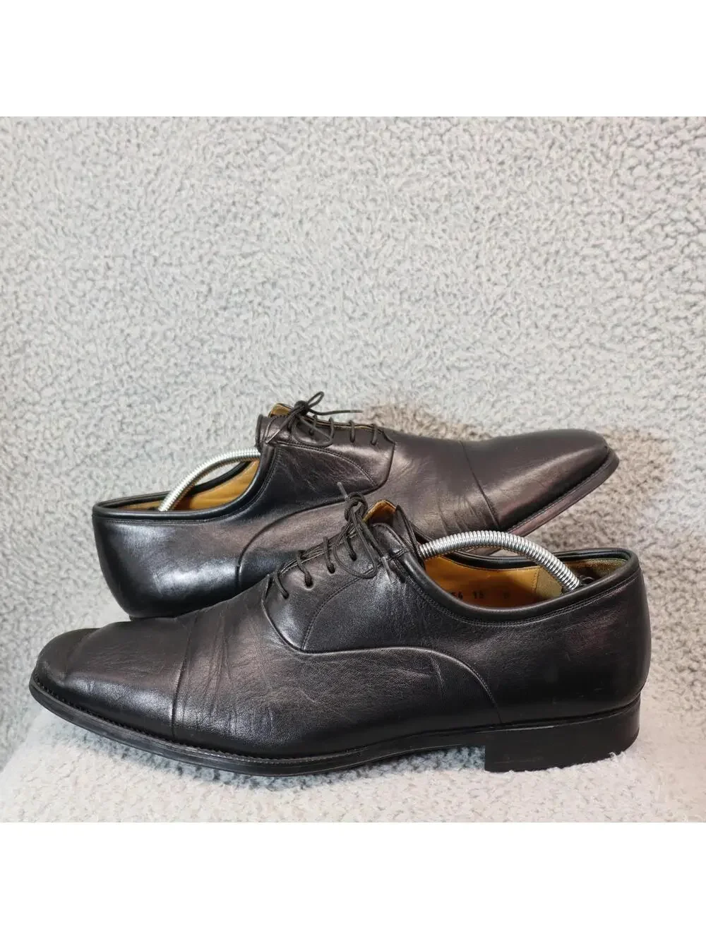 Magnanni Federico Mens 13 (D) Oxford Black Leather Cap 12654